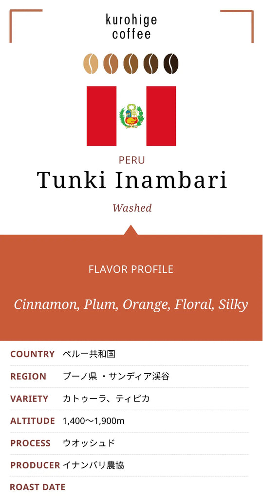 ペルー産コーヒー・３種飲み比べセット